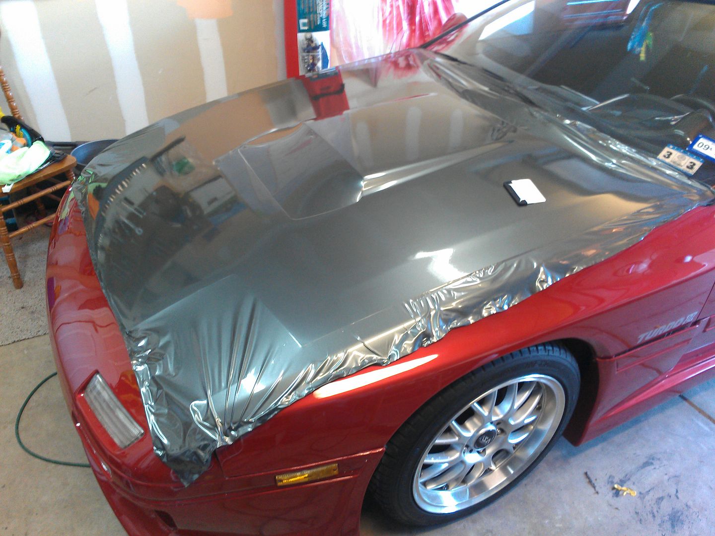 Mazda Rx7 Hood Wrap San Antonio Detail